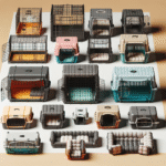 A high-quality image of a variety of dog crates, emphasizing safety and comfort, suitable for a blog post header.